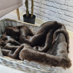 Couverture pour chien en fausse fourrure de luxe | Couverture pour chien en fausse fourrure de bison | Couverture en fourrure ma
