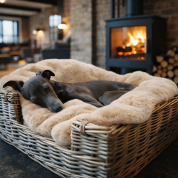 Couverture pour animaux de compagnie Richmond Almond Fur | Couvertures beiges en fausse fourrure pour chiens et chats |