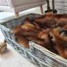 Raynard Faux Fur Pet Blanket | Brown Faux Fur Dog & Cat Blankets |