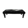 Repose-pieds extra large noir et blanc | Repose-pieds rectangulaire en cuir de vachette