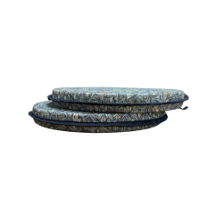 Coussins de siège ronds en denim à motif tête de serpent | Coussins de siège circulaires à motifs