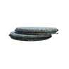 Coussins de siège ronds en denim à motif tête de serpent | Coussins de siège circulaires à motifs