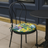 Coussins de chaise ronds en velours pour bistrot d'été | Coussins de chaise ronds en velours