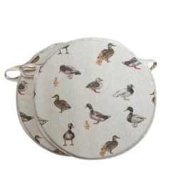 Coussins de siège ronds motif canard colvert | Coussins de chaise circulaires motif canard
