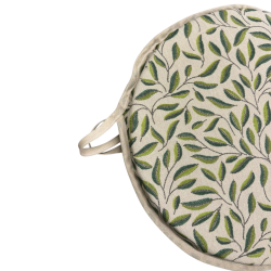 Coussins de siège ronds à motif de feuilles vertes | Coussins de siège ronds à motif de feuilles |