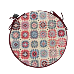 Coussins de siège ronds de style bistro en crochet | Coussins de chaise ronds en crochet |