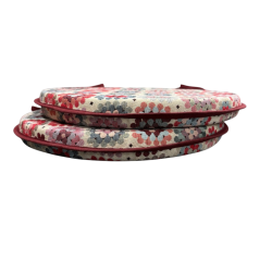 Round Bistro Crochet Tapestry Seat Pads | Round Crochet Chair Pads |