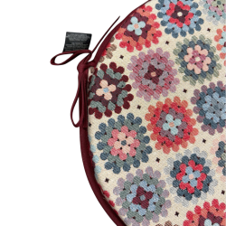 Coussins de siège ronds de style bistro en crochet | Coussins de chaise ronds en crochet |