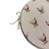 Petits coussins ronds pour sièges de bistrot à motif faisan | Coussins ronds pour chaises à motif faisan |