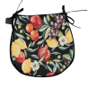 Black Fruits Tapestry D Shaped Seat Pads | Classic D Fruit Seat Pads |