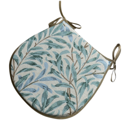 D Shaped Seat Pad Willow Bough Seaspray | D Shaped Blue Green Seat Pad