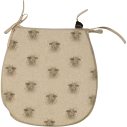 Small Sheep Reversible 'D' Shape Seat Pads | Set of 2,4,6,8 Chair Pads