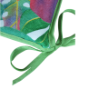 Coussin d'assise en forme de D à motif de feuilles tropicales | Coussins d'assise multicolores modernes |