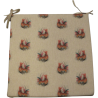 Petits coussins de chaise carrés réversibles à motifs de coqs | Lot de 2, 4, 6 ou 8 coussins de chaise