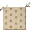 Coussin de siège carré réversible motif mouton | Lot de 2, 4, 6 ou 8 coussins pour chaises de campagne