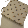 Coussins de chaise carrés réversibles Bumble Bees | Lot de 2, 4, 6 ou 8 coussins