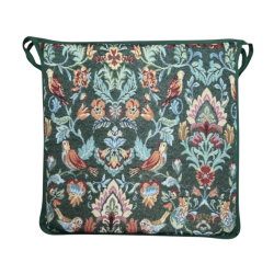 Coussins de siège carrés William Green Tapestry | Coussins de chaise carrés verts |