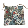 Coussins de chaise carrés en tapisserie naturelle de forêt tropicale | Coussins de chaise de forme carrée