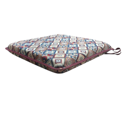 Coussins de siège carrés à motif tapisserie aztèque | Coussins de chaise carrés multicolores |
