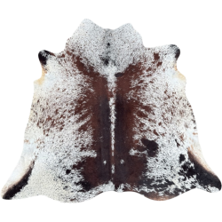 Large Brown Speckled Cowhide Rug | Speckled Cowskin | Hair on Hide Rug