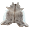 Peau de vachette marron/beige triple XL | Tapis en peau de vachette géant | Peau de vachette énorme
