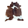 Tapis en peau de vache marron et blanche | Grandes peaux de vache