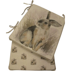 Coussin de siège réversible conique en forme de lapin | Lot de 2, 4, 6 ou 8 coussins de chaise lapin