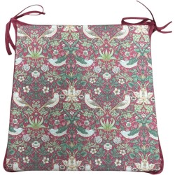 Coussin de siège conique Strawberry Thief Crimson | Coussins de siège William Morris