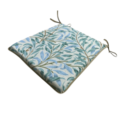 Coussin d'assise conique Tapisserie à motif de branches de saule et d'embruns | Coussins d'assise verts