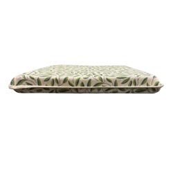 Tapered Seat Pad Green Leaves | Green Patterned Tapered Seat Pads |