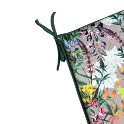 Coussins d'assise coniques Velvet Rhapsody | Coussins de chaise coniques en velours à motifs floraux