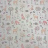 Tissu animaux de la forêt | Tissu pour loisirs créatifs | Tissu animaux multicolores