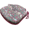 Coussin d'assise Strawberry Thief Crimson Spindle | Coussins de chaise à fuseaux à motif floral