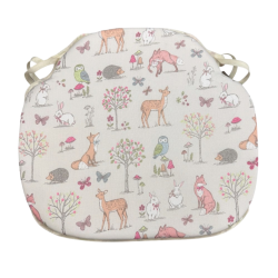 Coussins de chaise à fuseaux Woodlands | Coussins de chaise à fuseaux à motif animalier Woodlands