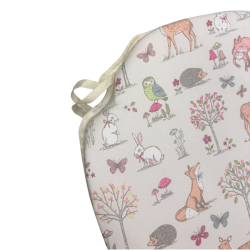 Woodlands Spindle Seat Pads| Woodland Animal Print Spindle Chair Pads