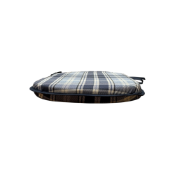 Spindle Seat Pads Highland Check Denim | Checked Spindle Chair Pads