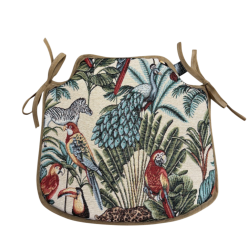 Coussin de chaise en forme de fuseau, motif tapisserie forêt tropicale naturelle |