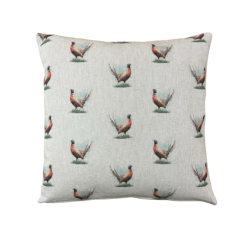 Petits coussins à motif faisan | Coussins champêtres | Coussins imprimés faisan