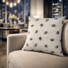 Coussins pour canapé à petits motifs d'abeilles | Coussins imprimés abeilles | Coussins bourdons