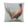 Grand coussin réversible motif faisan | Coussin réversible | Coussin motif faisan