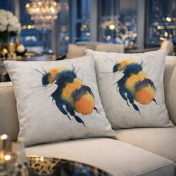Coussins réversibles grand format motif abeille | Coussins réversibles | Coussin bourdon