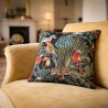 Coussins carrés en tapisserie Forêt tropicale noire | Coussins en tapisserie à motifs
