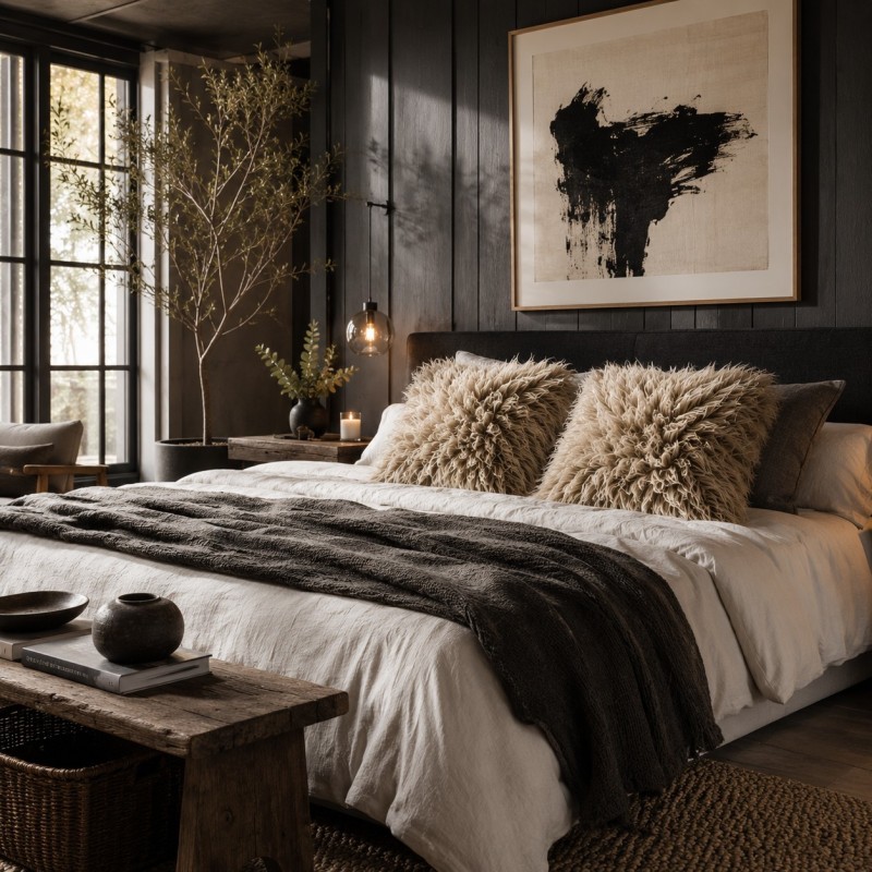 Pair Of Real Sheepskin Taupe Cushions 40cm