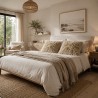 Deux coussins en peau de mouton véritable beige clair, 50 cm