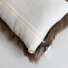 Paire de coussins décoratifs en véritable peau de mouton taupe, 50 cm