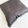 Paire de coussins en véritable peau de mouton à poils courts gris, 40 cm