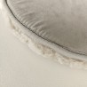 Pair of Real Sheepskin Round Seat Pads Short Haired Oyster 37cm Chair Pads
