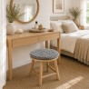 Paire de coussins de siège ronds en véritable peau de mouton grise à poils courts, 37 cm de diamètre