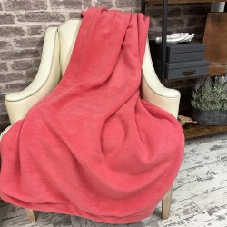 Plaid en polaire corail | Couverture en polaire pêche | Couvertures en polaire |