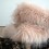Faux fur throw in Candyfloss salmon pink